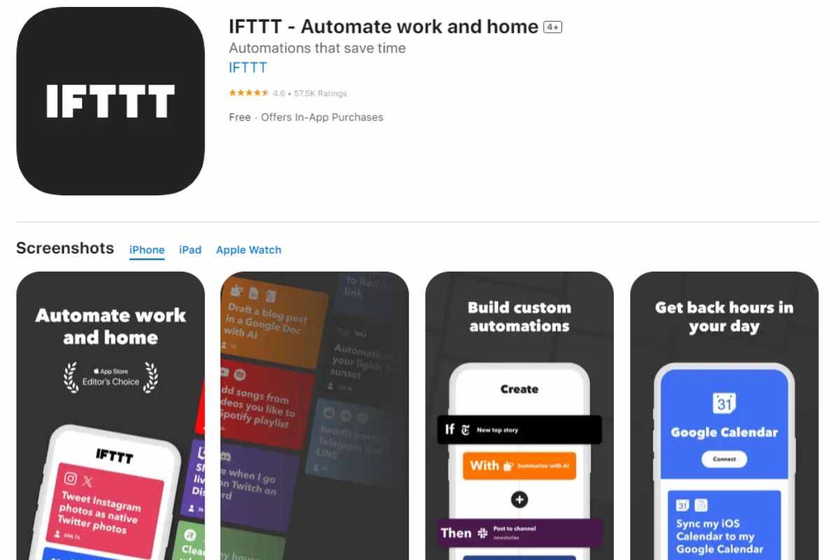 L'app di IFTTT è disponibile su Google Play e sull'App Store